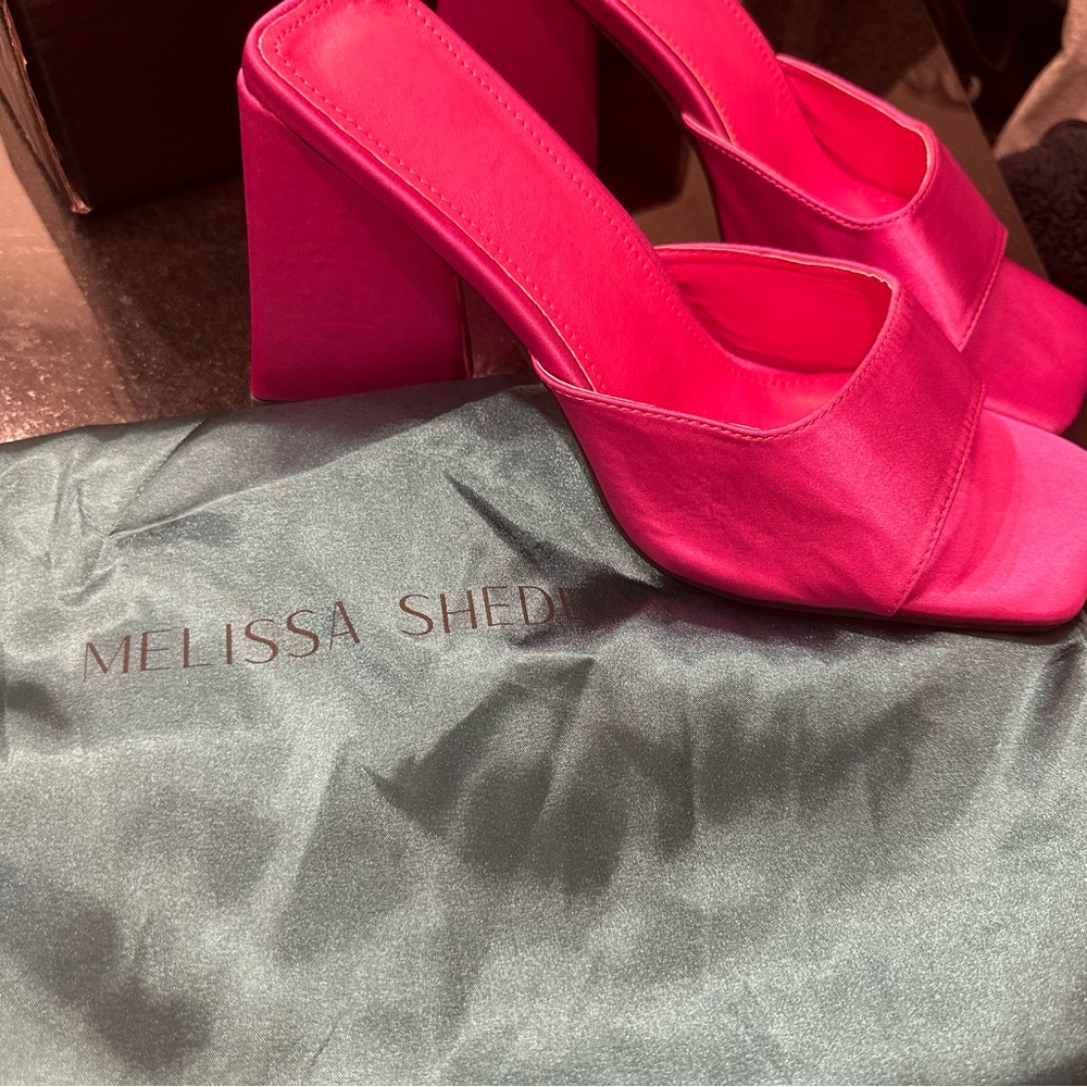 PINK SATIN MULES | MELISSA SHEDEAN